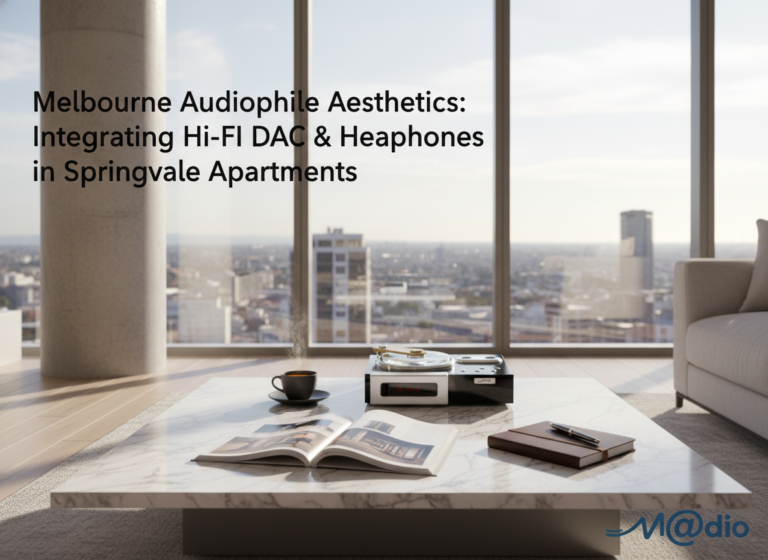 Melbourne Audiophile Aesthetics: Integrating Hi-Fi DAC & Headphones in Springvale Apartments