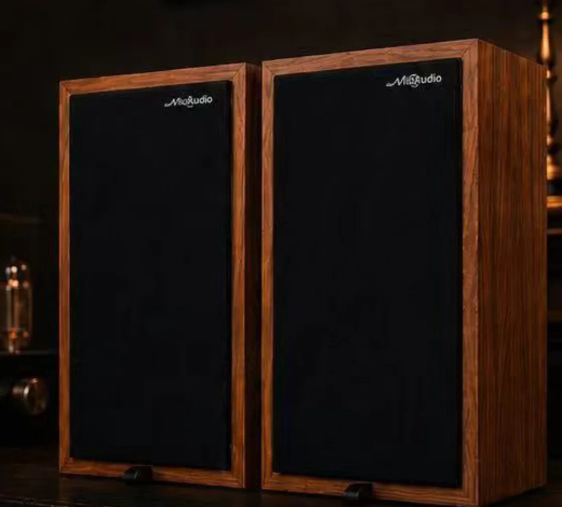 MiuAudio LS3/5a loudspeaker pair in wood finish