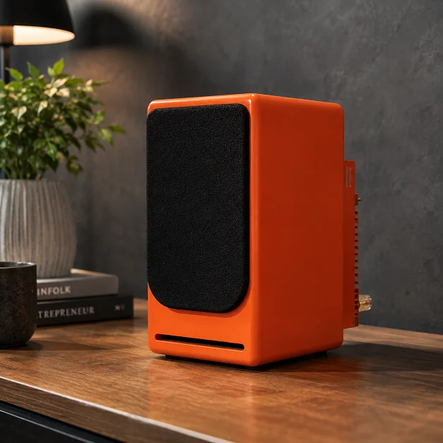 MiuAudio WSP-4 wireless loudspeaker in orange finish