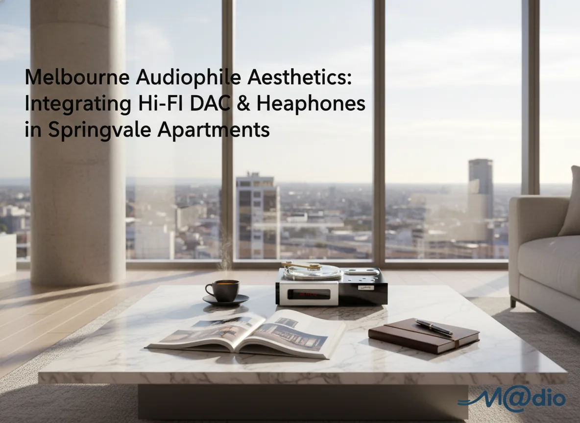 Melbourne Audiophile Aesthetics: Integrating Hi-Fi DAC & Headphones in Springvale Apartments