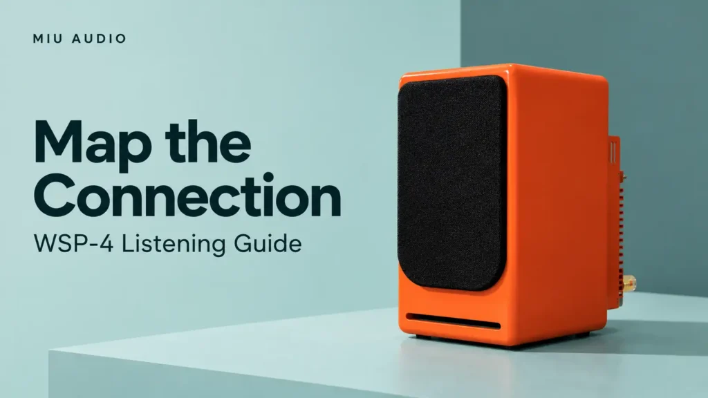 Miu Audio WSP-4 with Map the Connection listening guide lettering